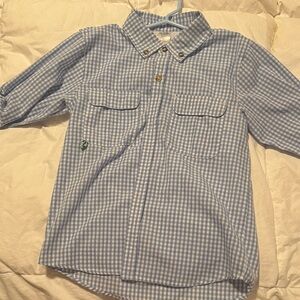 Blue Checkered Kids Button Down Shirt